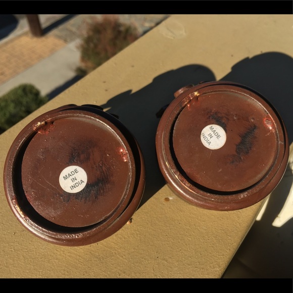 Accents Indian Candle Holders Set Made In India Heart Clover Shapes